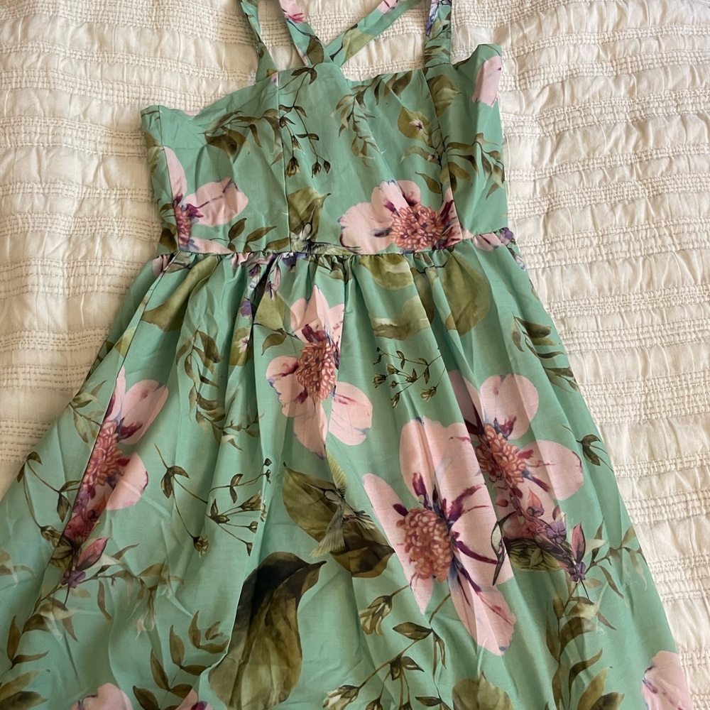 Beautiful Floral Cross Back Maxi Dress